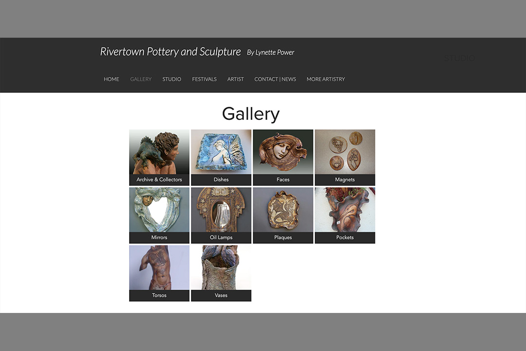 Website design for local artist